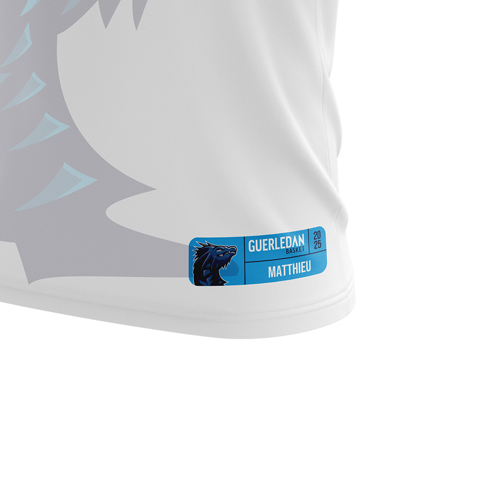 GUERLEDAN-TEE SHIRT TRAINING BLANC PERSO