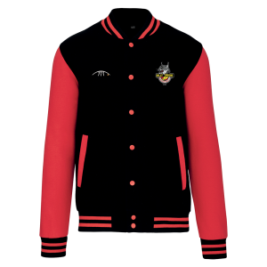 Blouson Teddy noir et rouge