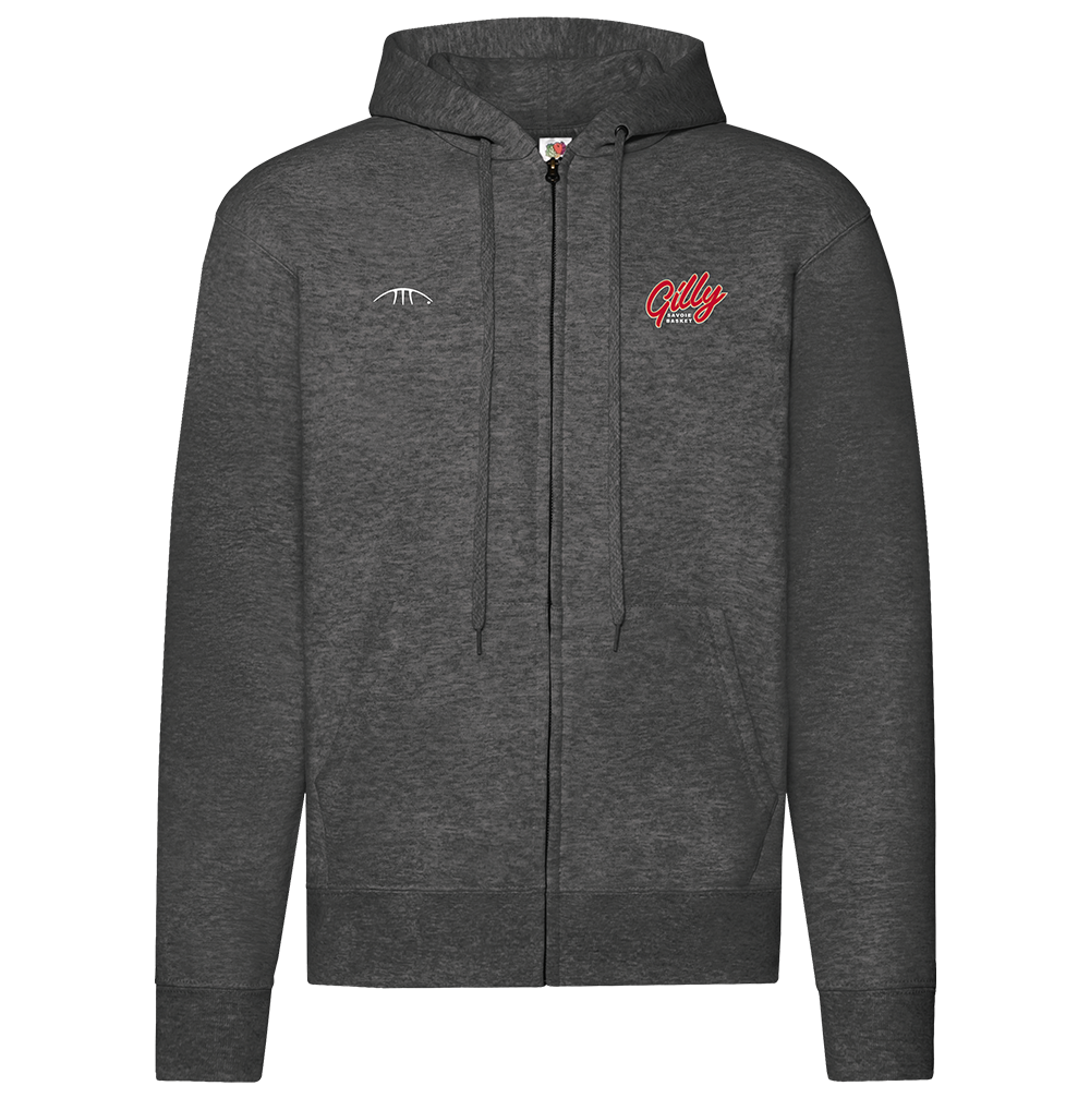 GILLY VESTE CAPUCHE GRISE ÉCRITURE